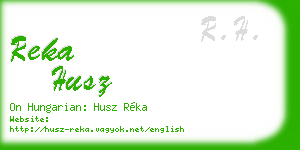 reka husz business card