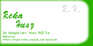 reka husz business card